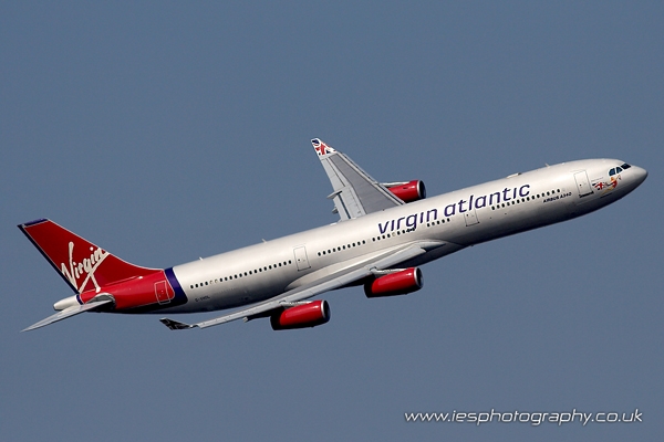 Virgin Atlantic VIR 0010.jpg - Virgin Atlantic Airbus A340-300 - Order a Print Below or email info@iesphotography.co.uk for other usage